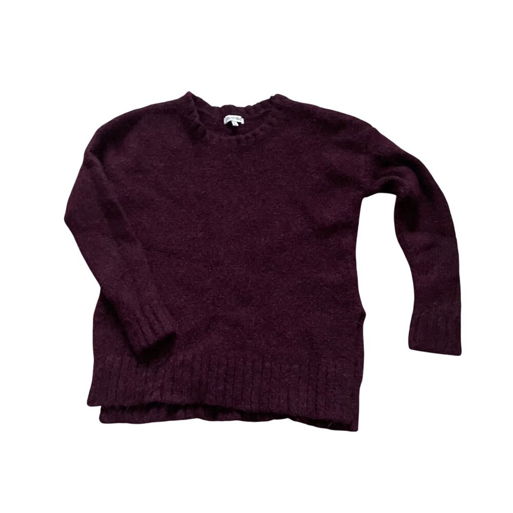 Johnny Was Womens Burgundy Wool Blend Sweater Size Note
